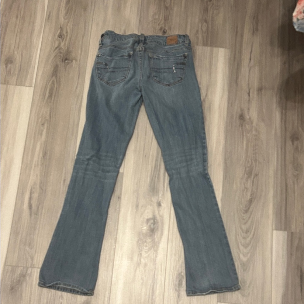 American Eagle Outfitters Distressed Blue Boot Cut Jeans - Picture 4 of 4